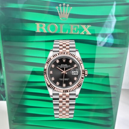 VS Rolex Datejust 126231‑0019 Super Clone – Black Diamond Dial & Everose Rolesor Jubilee