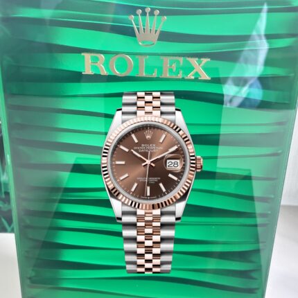 VS Rolex Datejust 126231‑0043 Super Clone – Chocolate Sunburst Dial & Everose Rolesor Jubilee