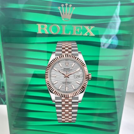 VS Rolex Datejust 126331‑0018 Super Clone – Wimbledon Fluted‑Motif Dial & Everose Jubilee