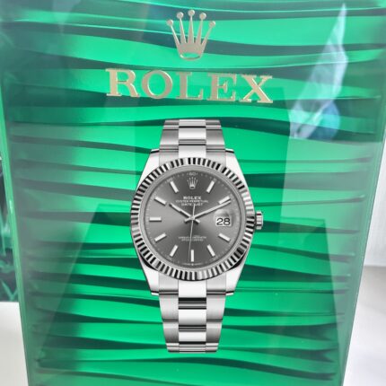 VS Rolex Datejust 126334‑0013 Super Clone – Black Sunburst Dial & White Rolesor Oyster