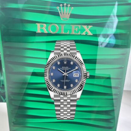 VS Rolex Datejust 126334‑0016 Super Clone – Blue Diamond Dial & White Rolesor Jubilee