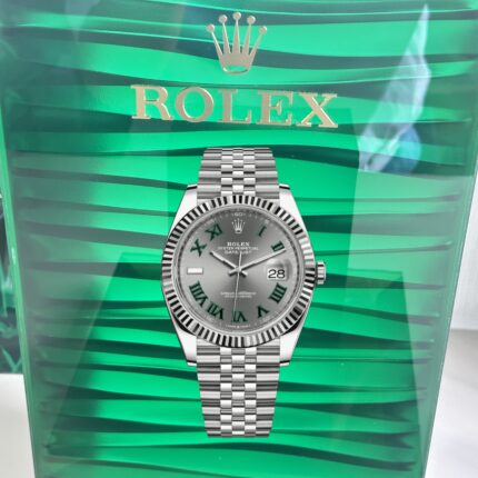 VS Rolex Datejust 126334‑0022 Super Clone – Wimbledon Slate Dial & White Rolesor Jubilee