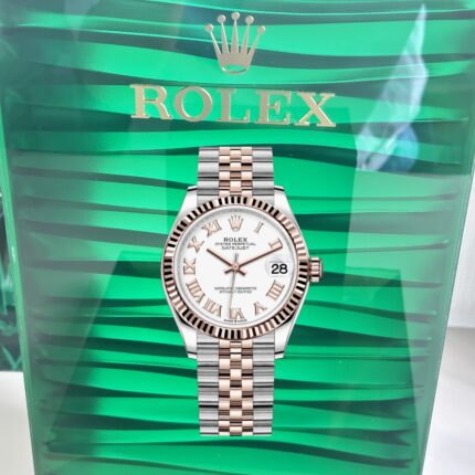 VS Rolex Lady‑Datejust 278271‑0002 Super Clone – White Dial, Roman Numerals & Everose Fluted Bezel