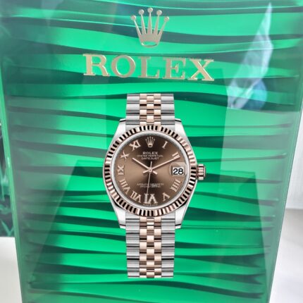 VS Rolex Lady‑Datejust 278271‑0004 Super Clone – Chocolate Sunburst Dial, Diamond VI & Everose Fluted Bezel