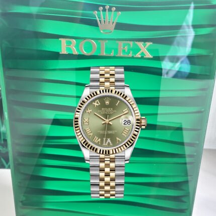 VS Rolex Lady‑Datejust 278273‑0016 Super Clone – Olive Green Dial, Diamond VI & Two‑Tone Jubilee