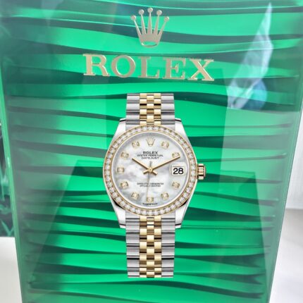 VS Rolex Lady‑Datejust 278383RBR‑0028 Super Clone – MOP Dial & Diamond Bezel Yellow Rolesor Jubilee