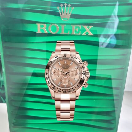 VS Rolex Daytona 116505‑0012 Super Clone – Pink Baguette Dial in Everose Gold