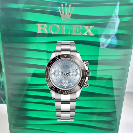 VS Rolex Daytona 116506‑0002 Super Clone – Ice‑Blue Baguette Dial in Platinum