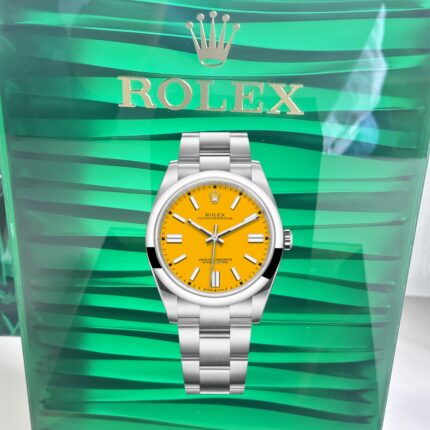 VS Factory Oyster Perpetual 124300-0004 Yellow Dial – Super Clone 3230