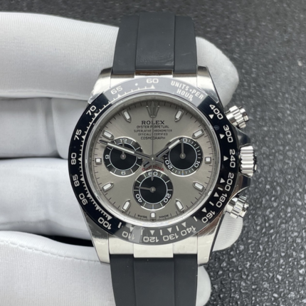 VS Factory Rolex Daytona 40mm Ref. 116519LN-0027 Silver Ghost Oysterflex Super Clone (DD4130)